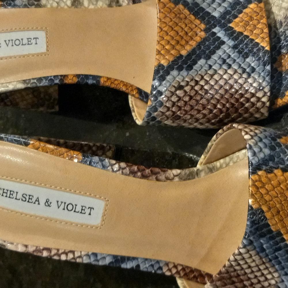 Chelsea & Violet Multicolor Snakeskin Women's Shoes